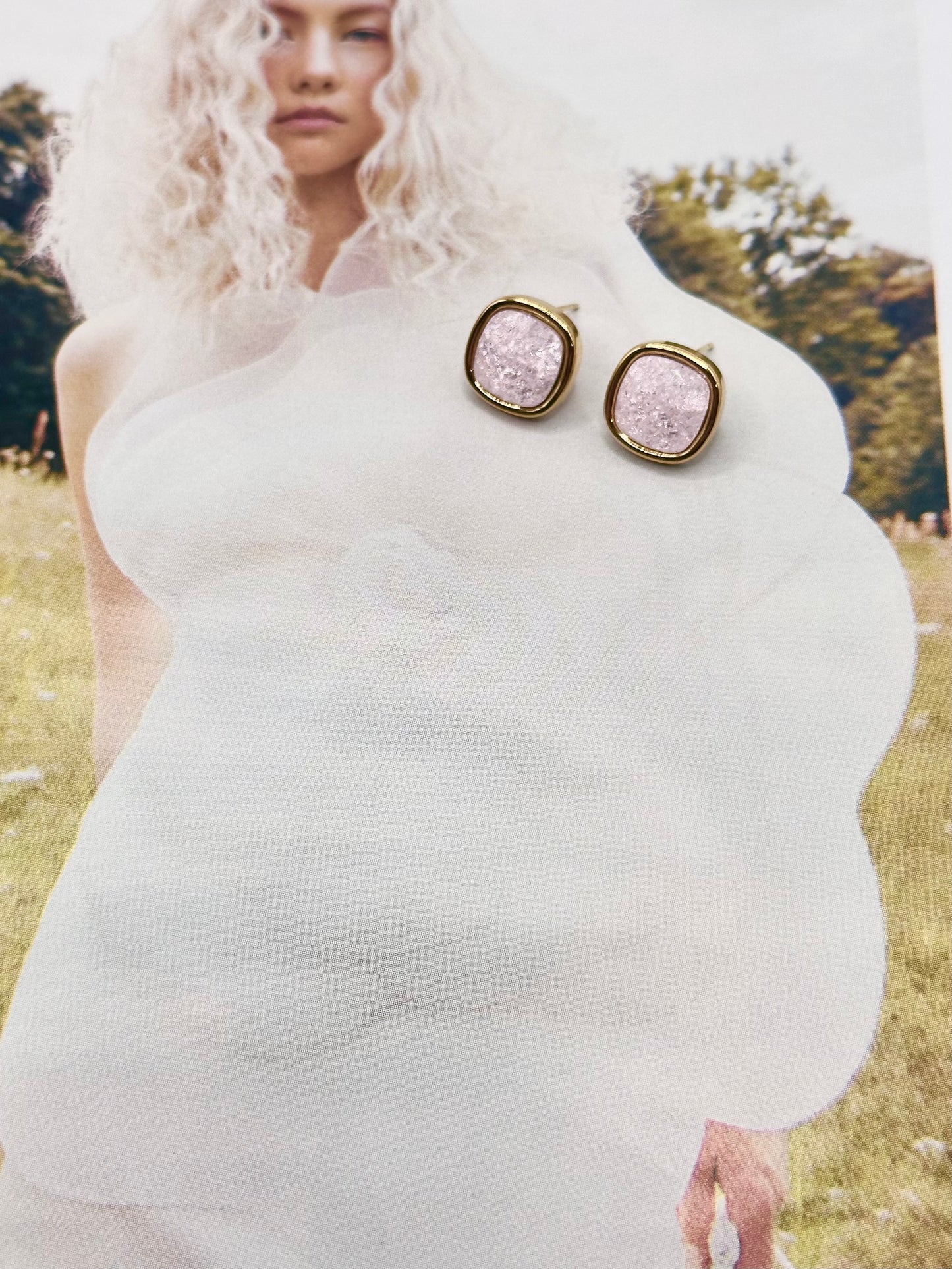 Small Pink Candy Earrings