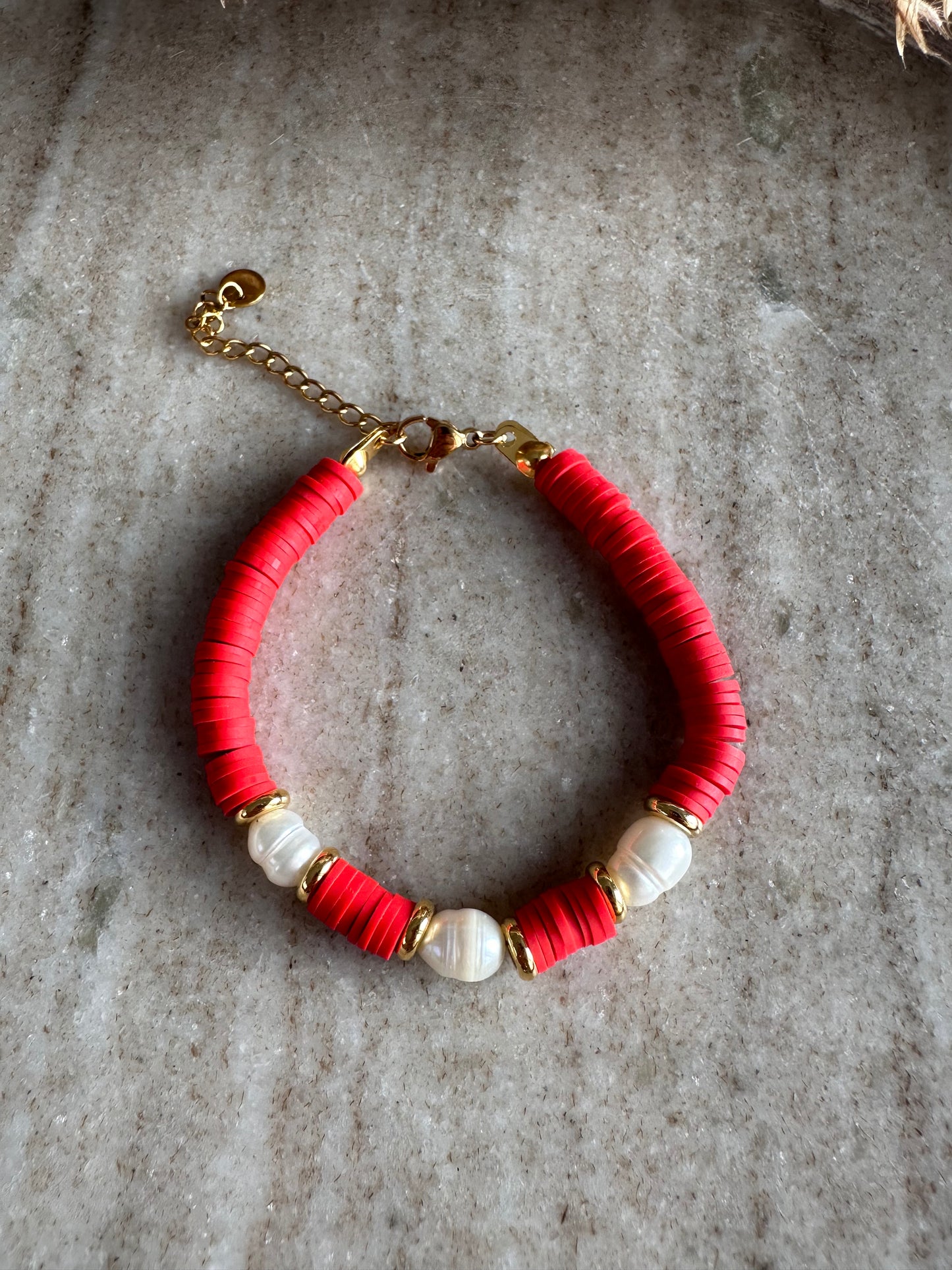 Nadine Red Fimo Bracelet