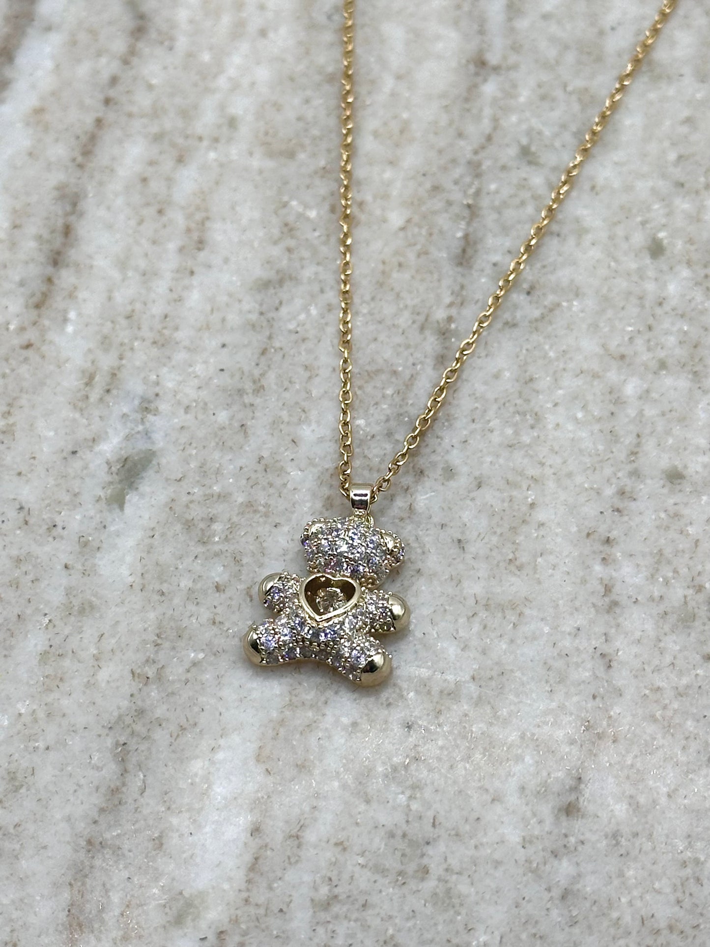 Sparkle Bear Necklace