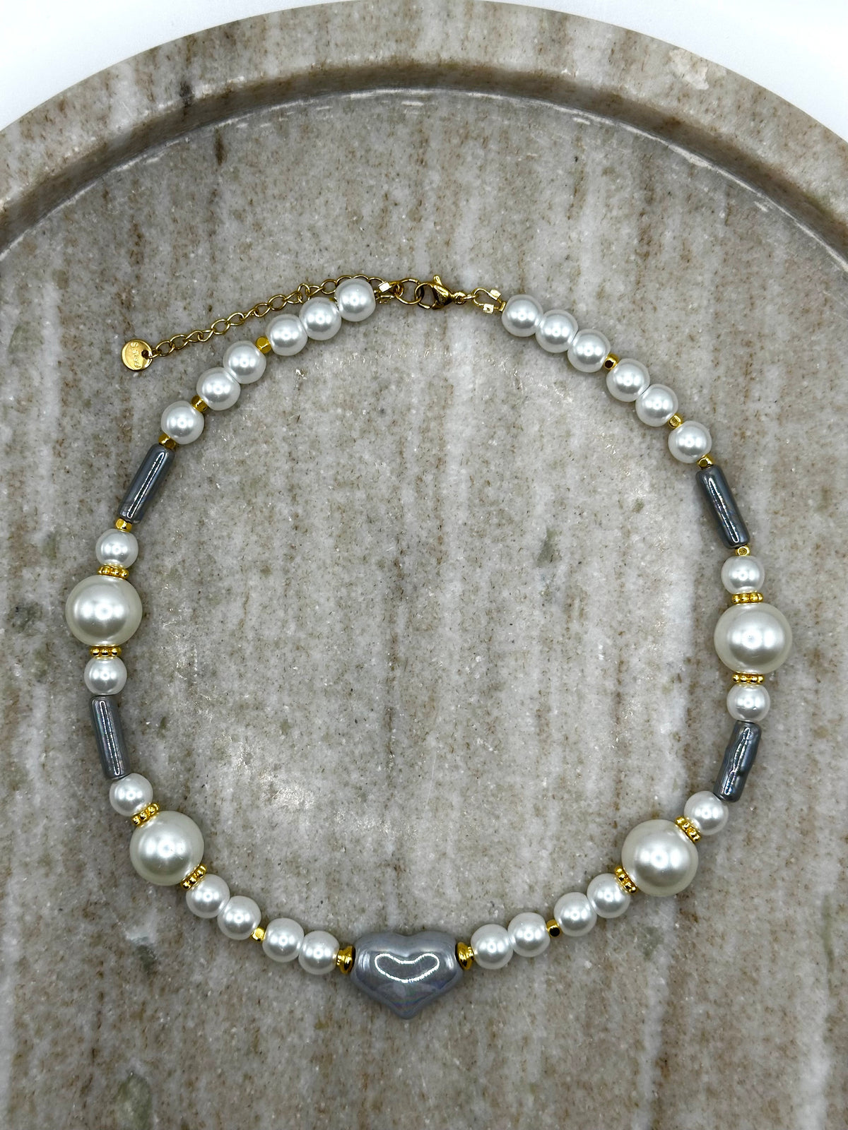 Grey Love Necklace