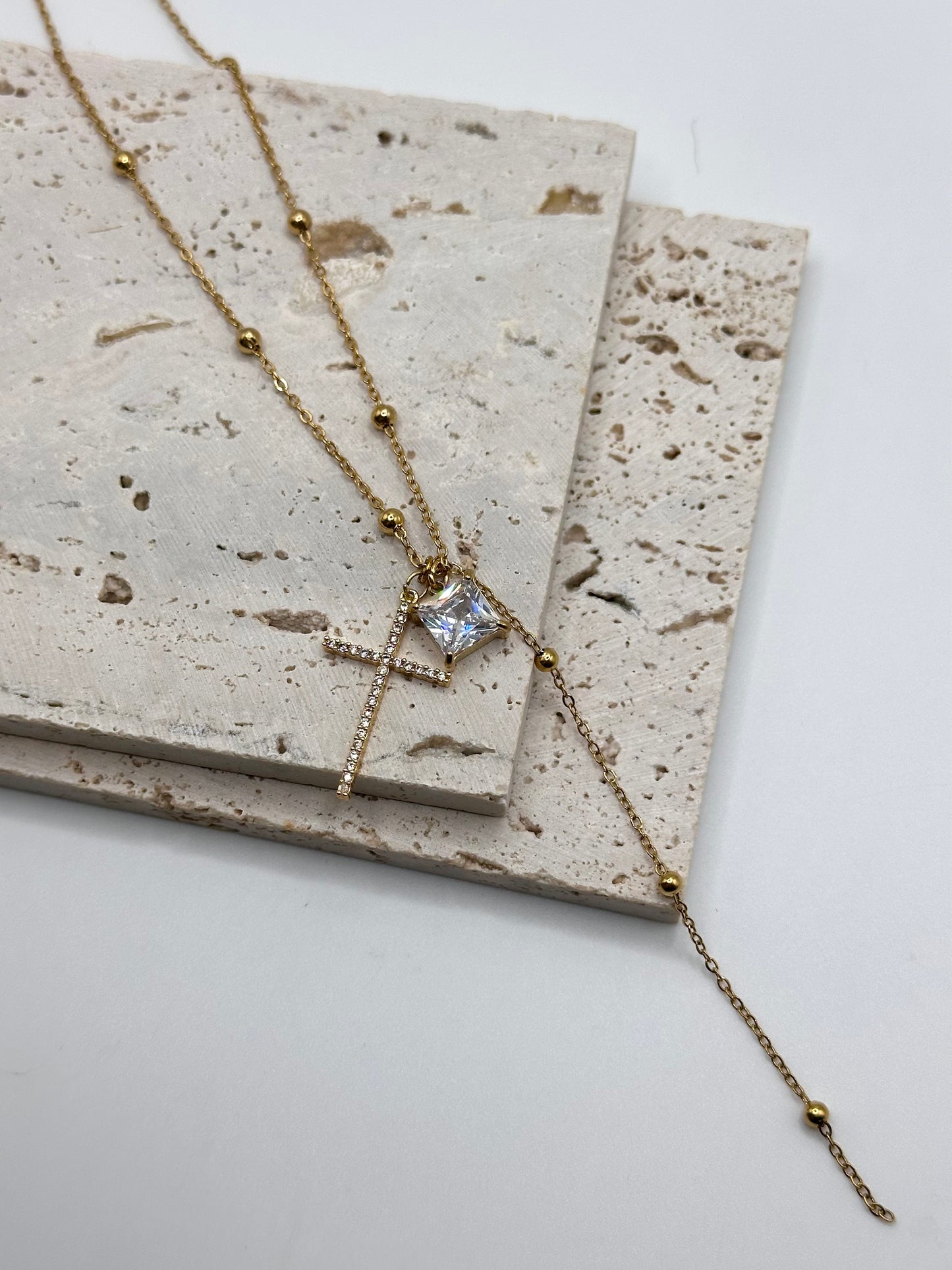 Crystal Cross Necklace