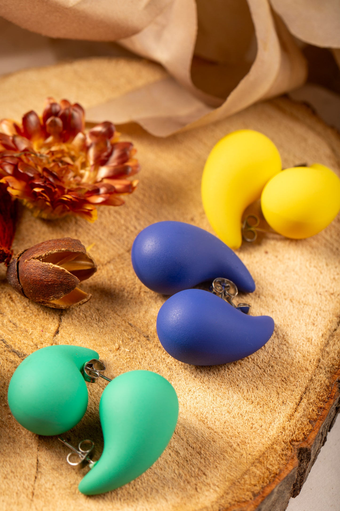 Blue Electric Drop Earrings