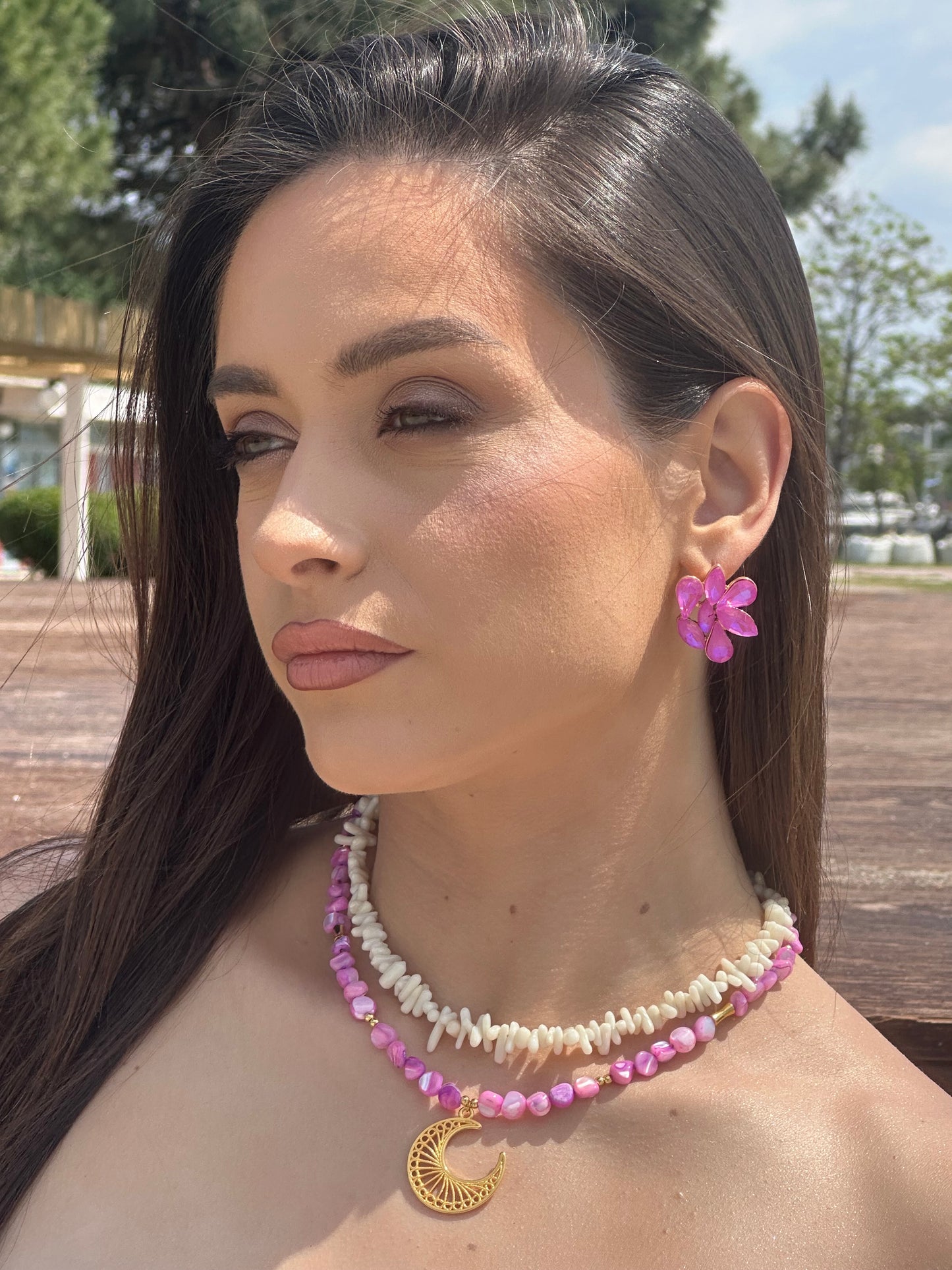 Purple Moon Necklace