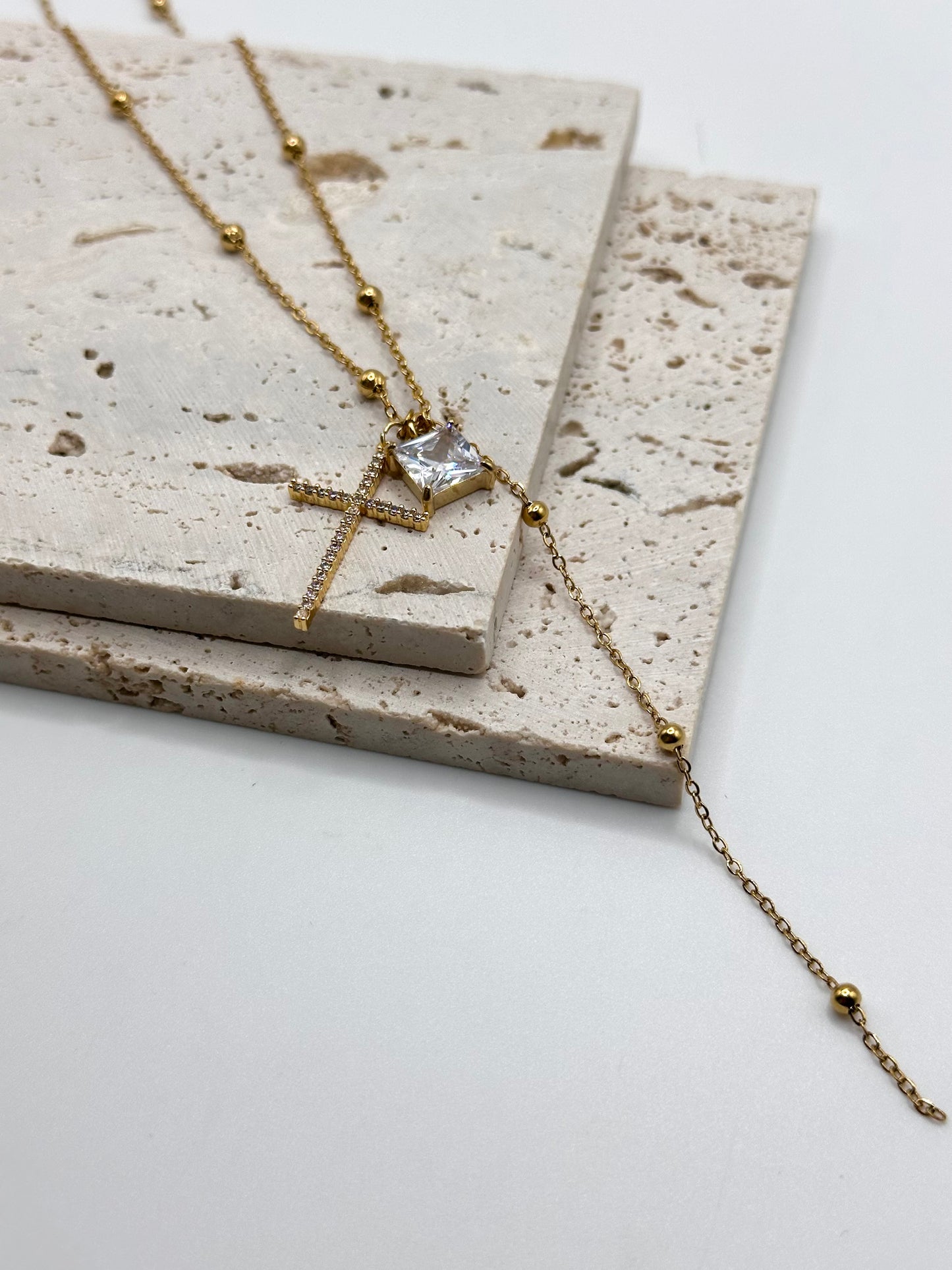 Crystal Cross Necklace