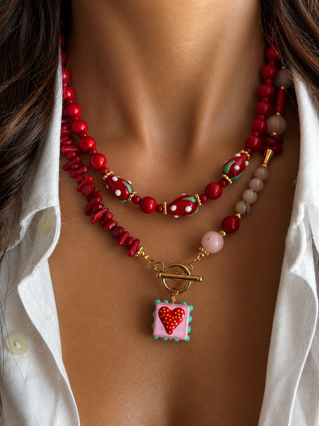 Strawberry Kiss Necklace