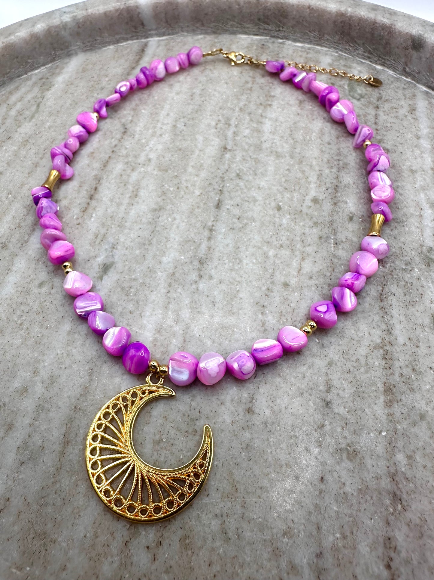 Purple Moon Necklace