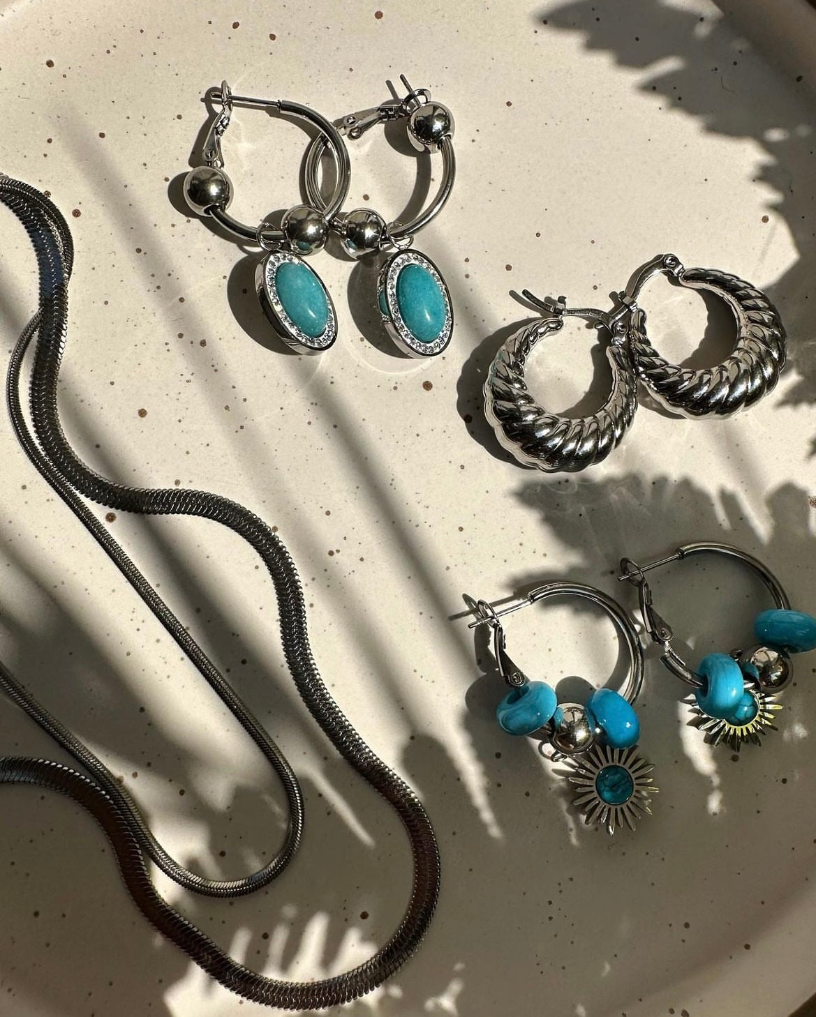 Kalypso Silver Hoops