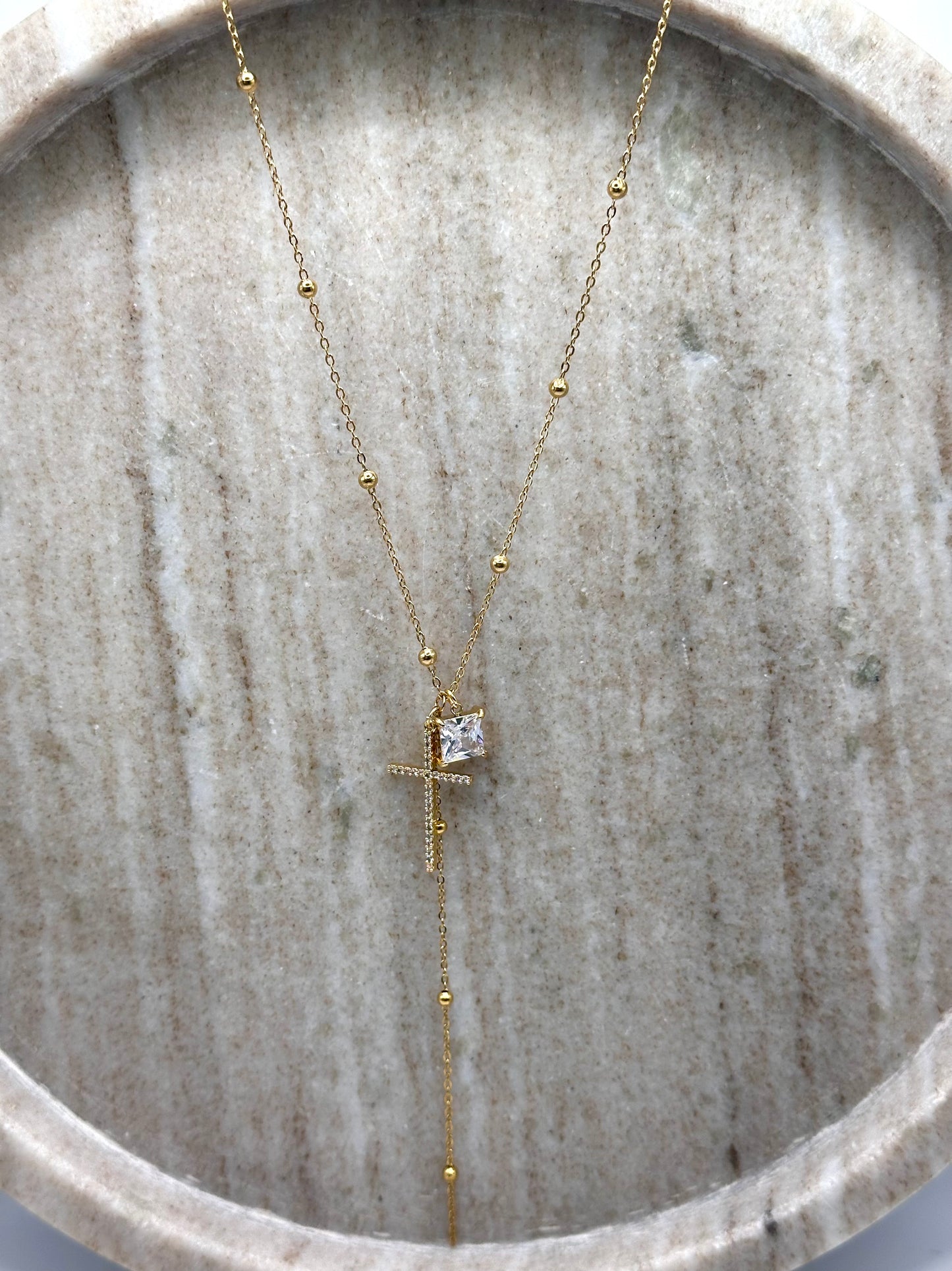 Crystal Cross Necklace