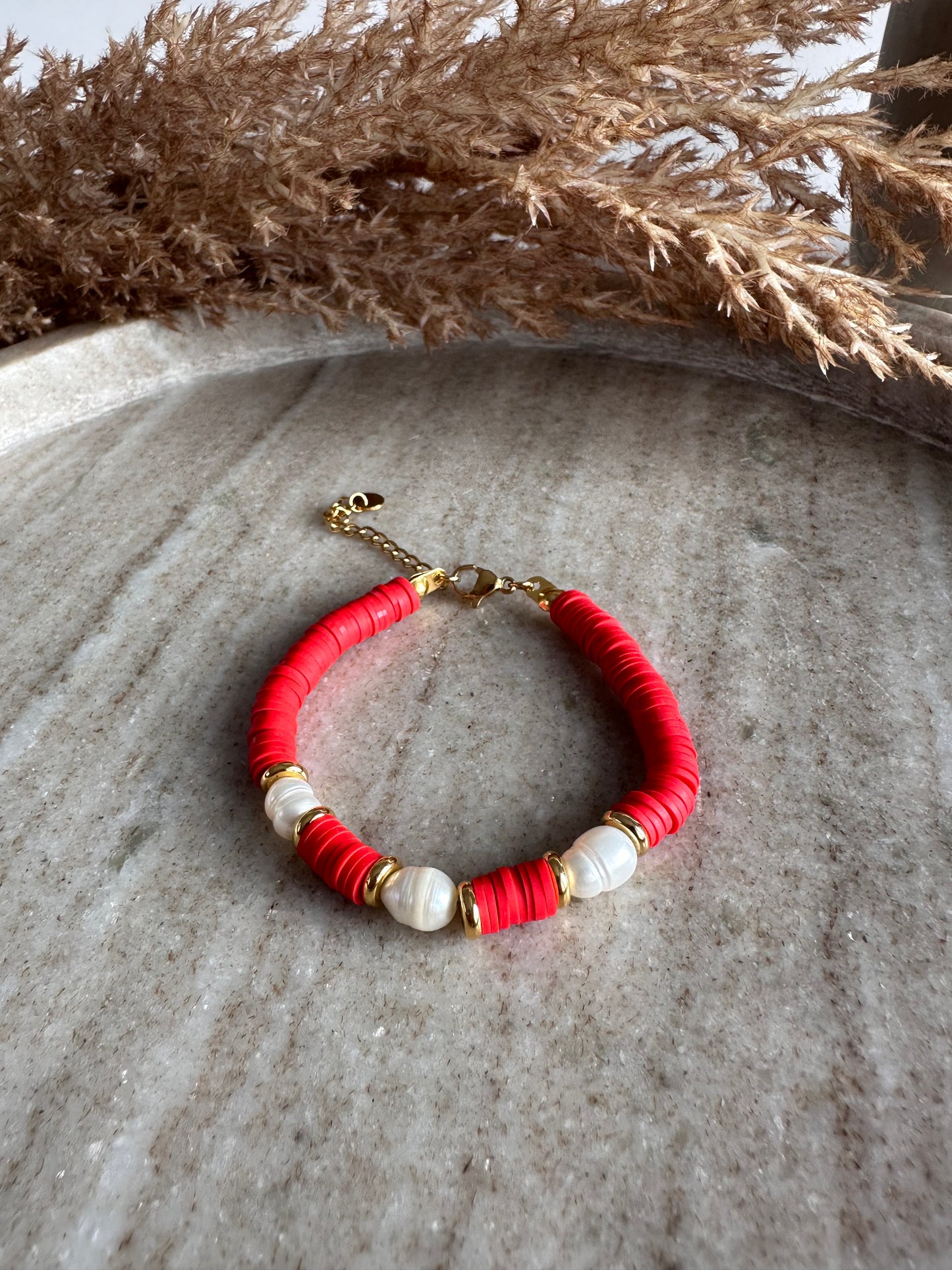 Nadine Red Fimo Bracelet