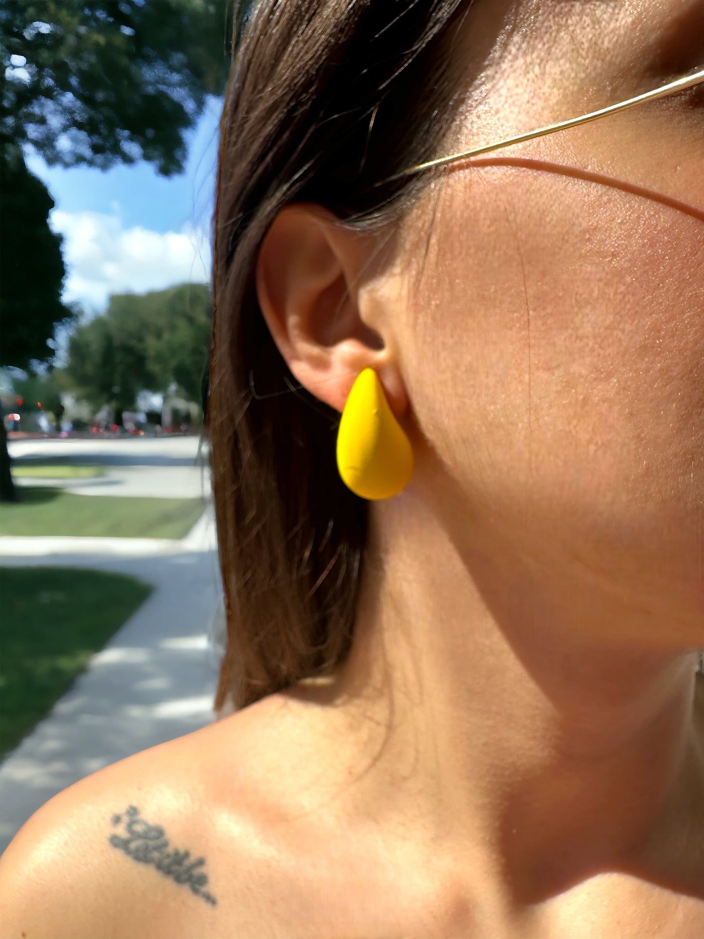 Yellow Drop Earrings