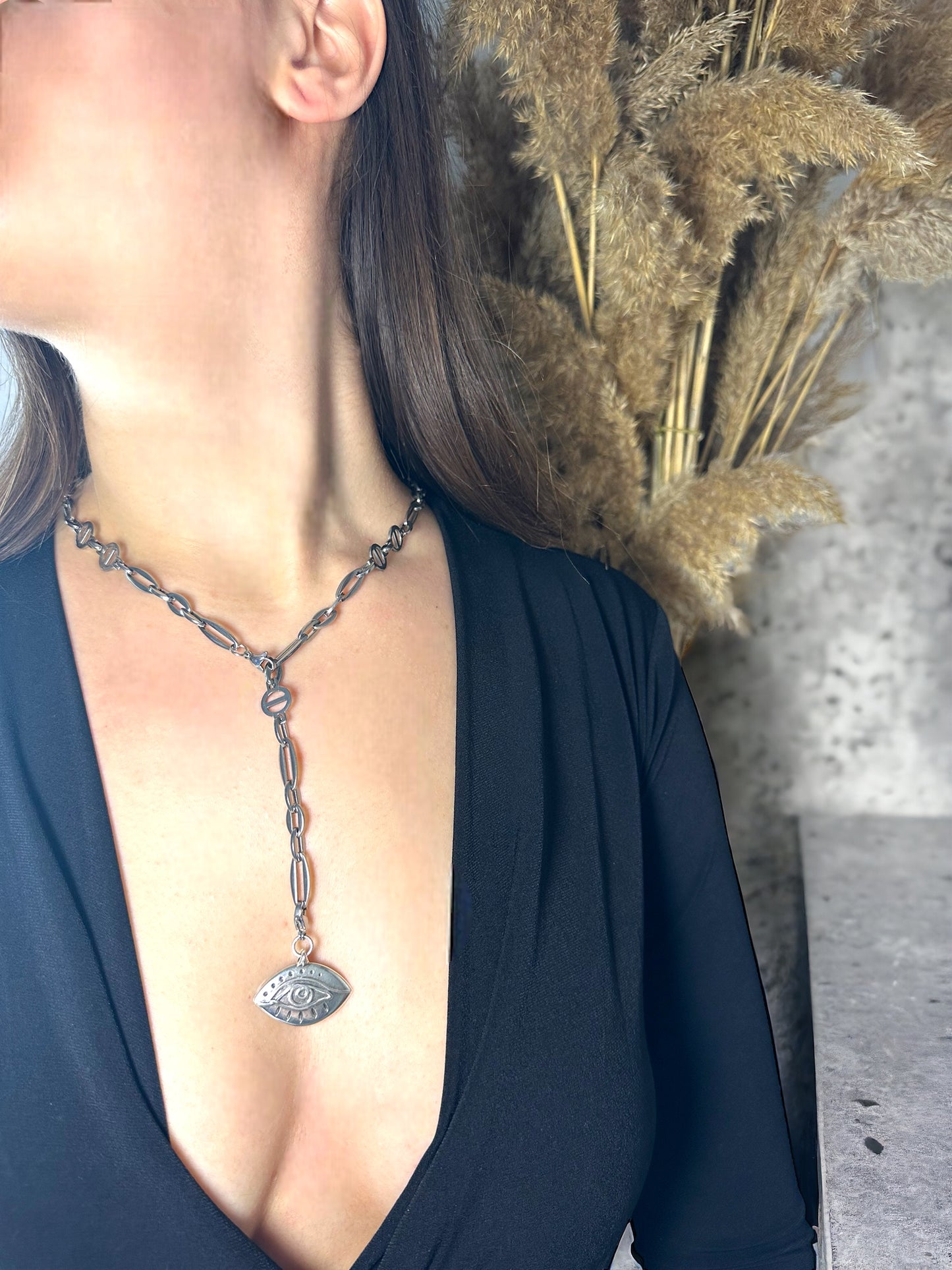 Anthea Silver Tie Chain