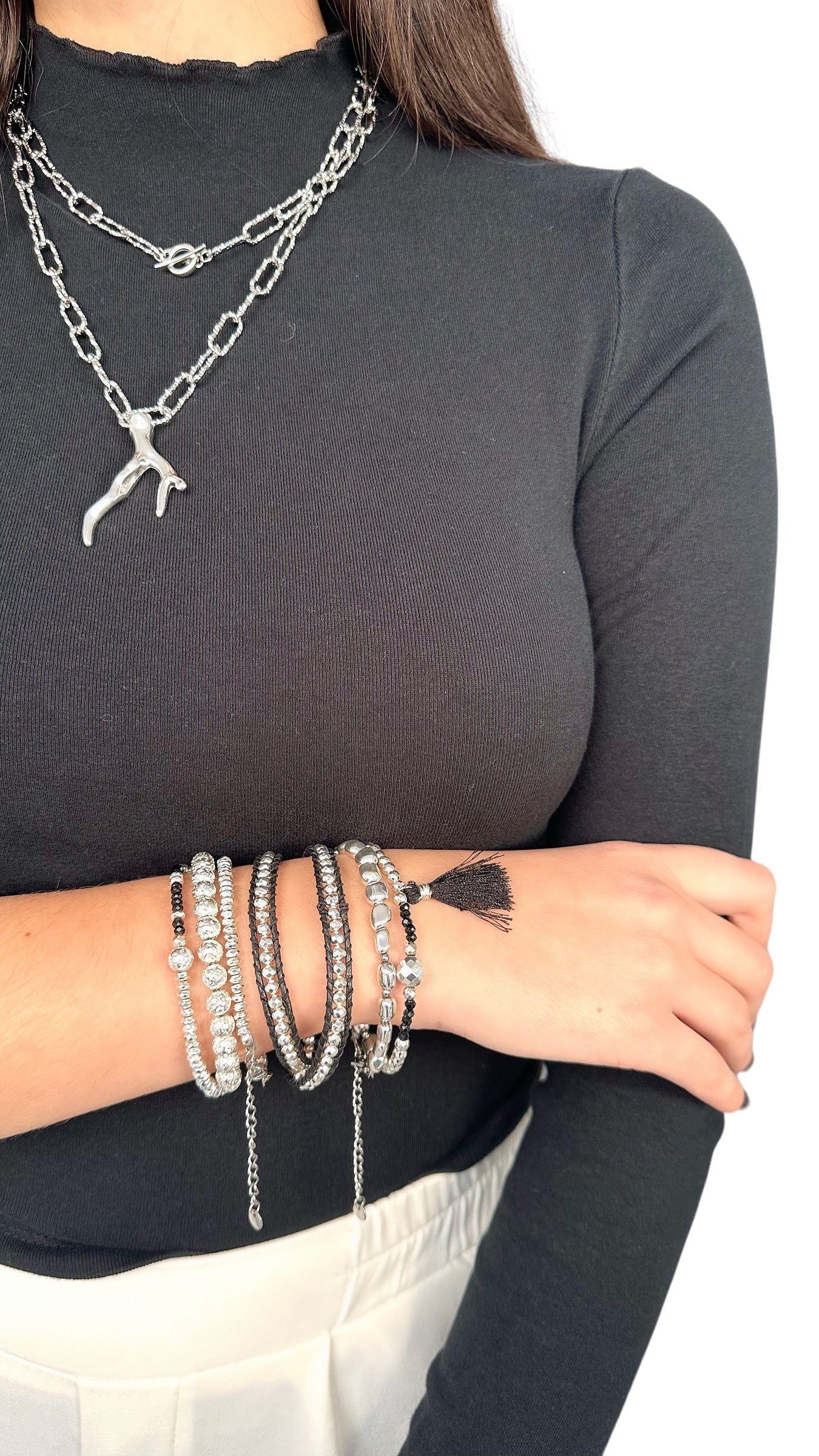 Leather Silver Bracelet