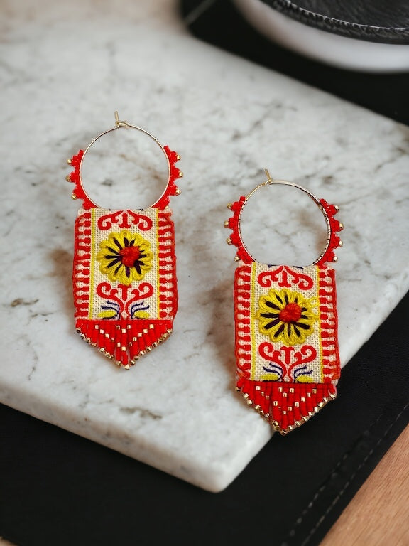 Spring Flower Handmade Earrings