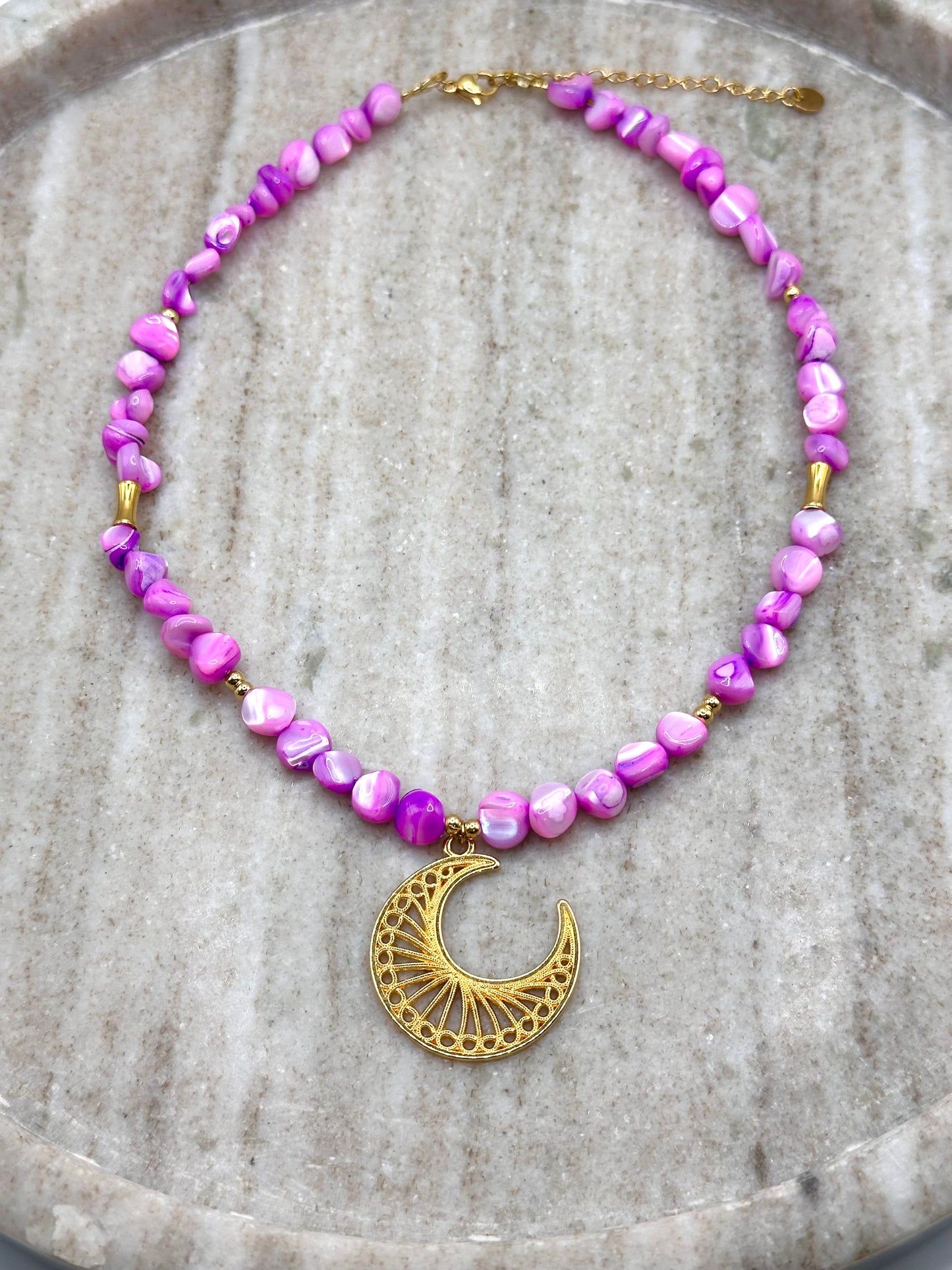 Purple Moon Necklace