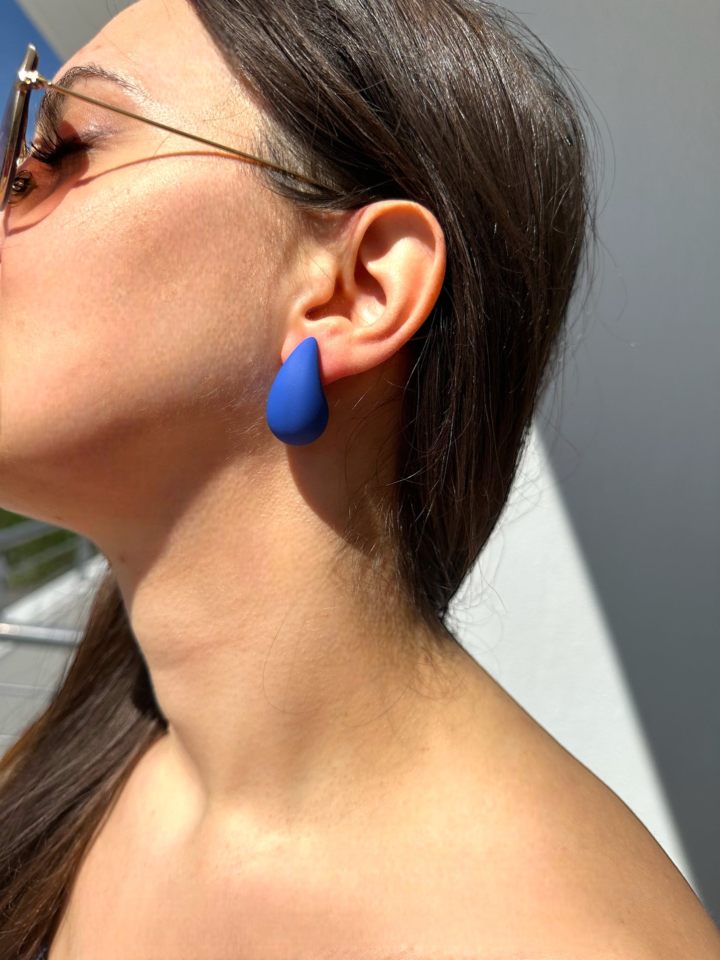 Blue Electric Drop Earrings