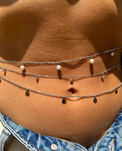 Persefone Silver Belly Chain