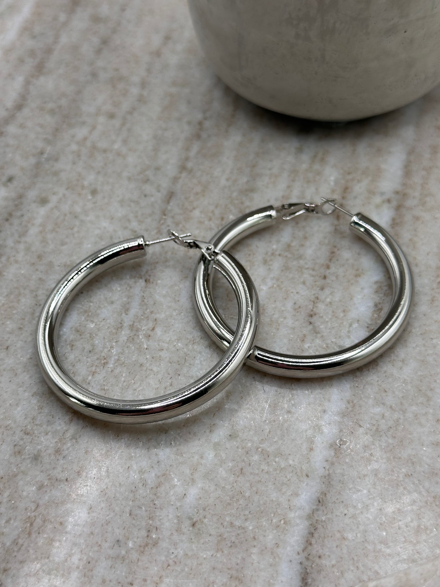Palermo Silver Hoops
