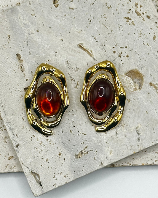 Fuego Marron Earrings