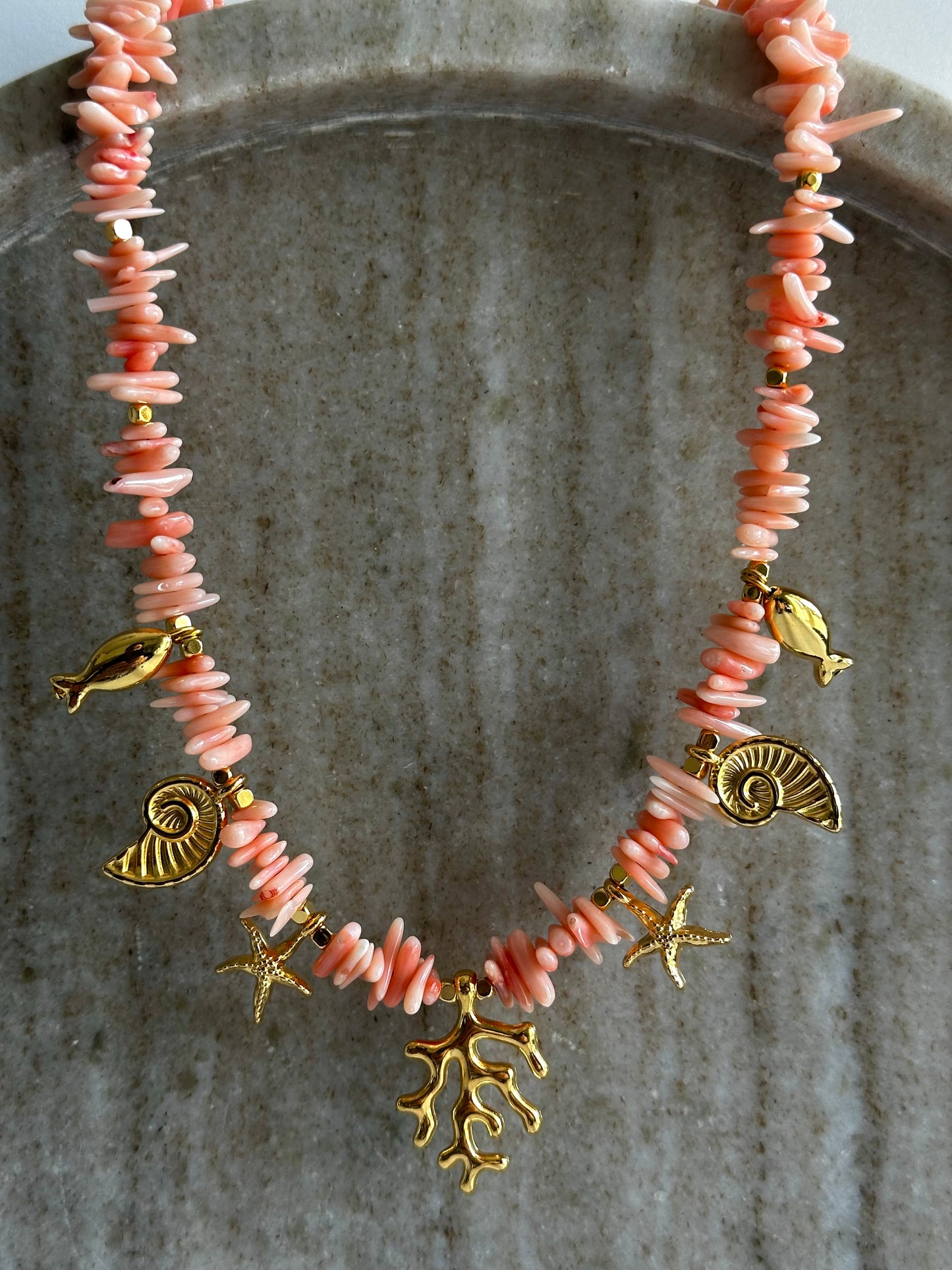Peachy Coral Necklace