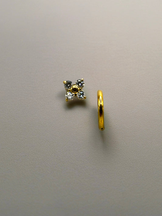 Zirconia Flower Earrings