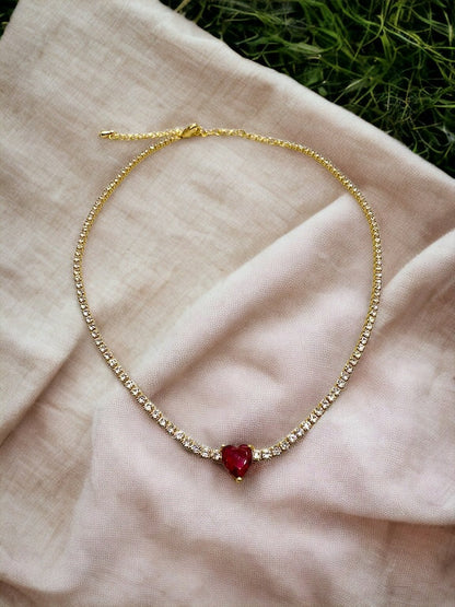Scarlet Heart Necklace