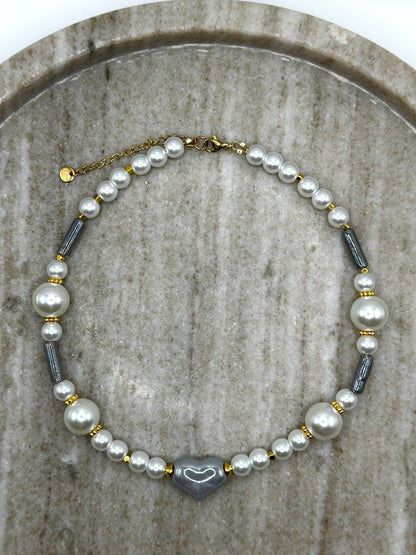 Grey Love Necklace
