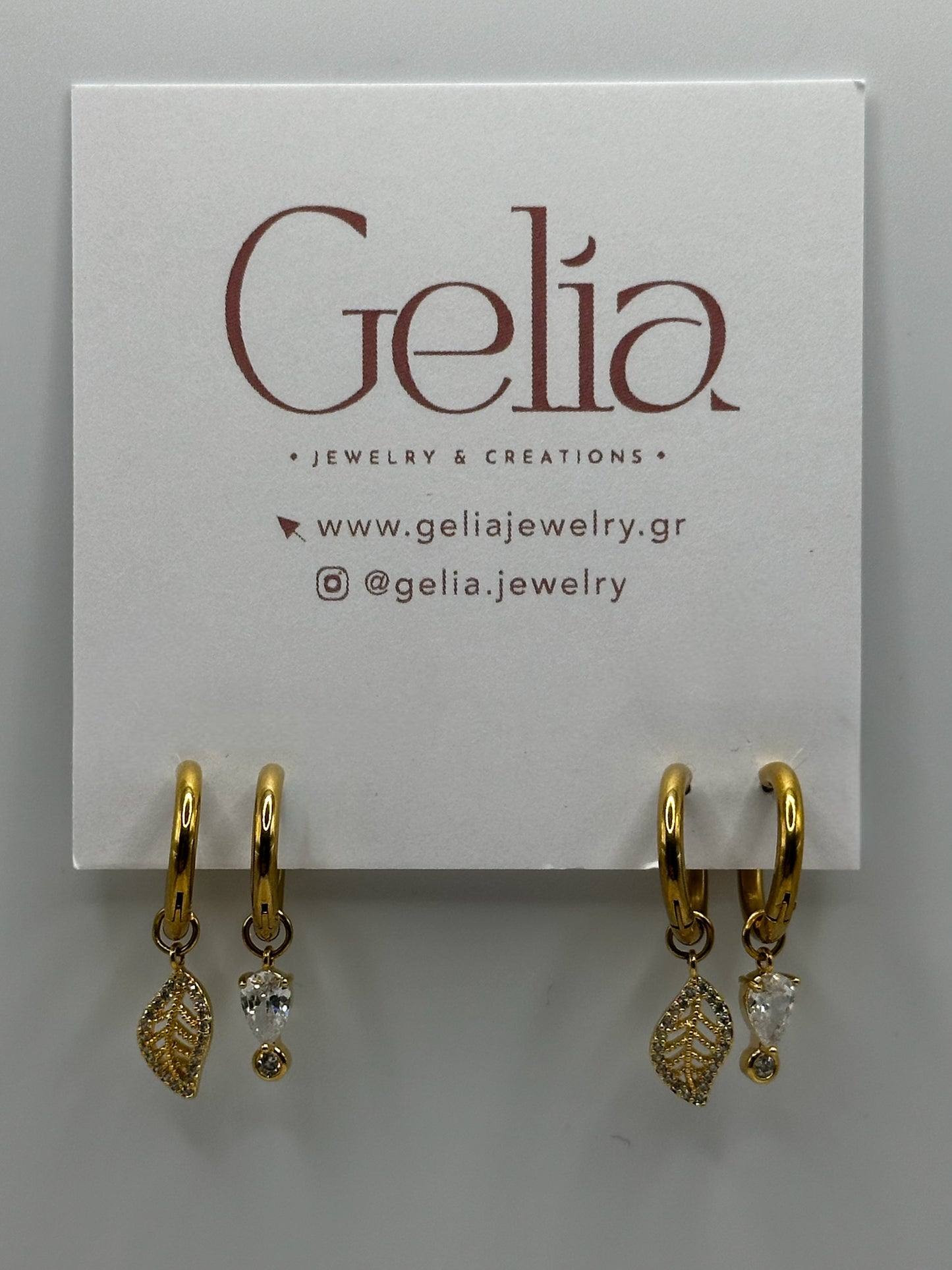 Zirconia Leaf Earrings