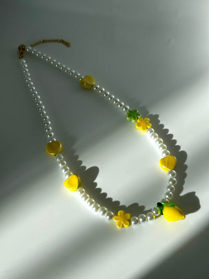 Lemon and Flower Necklace