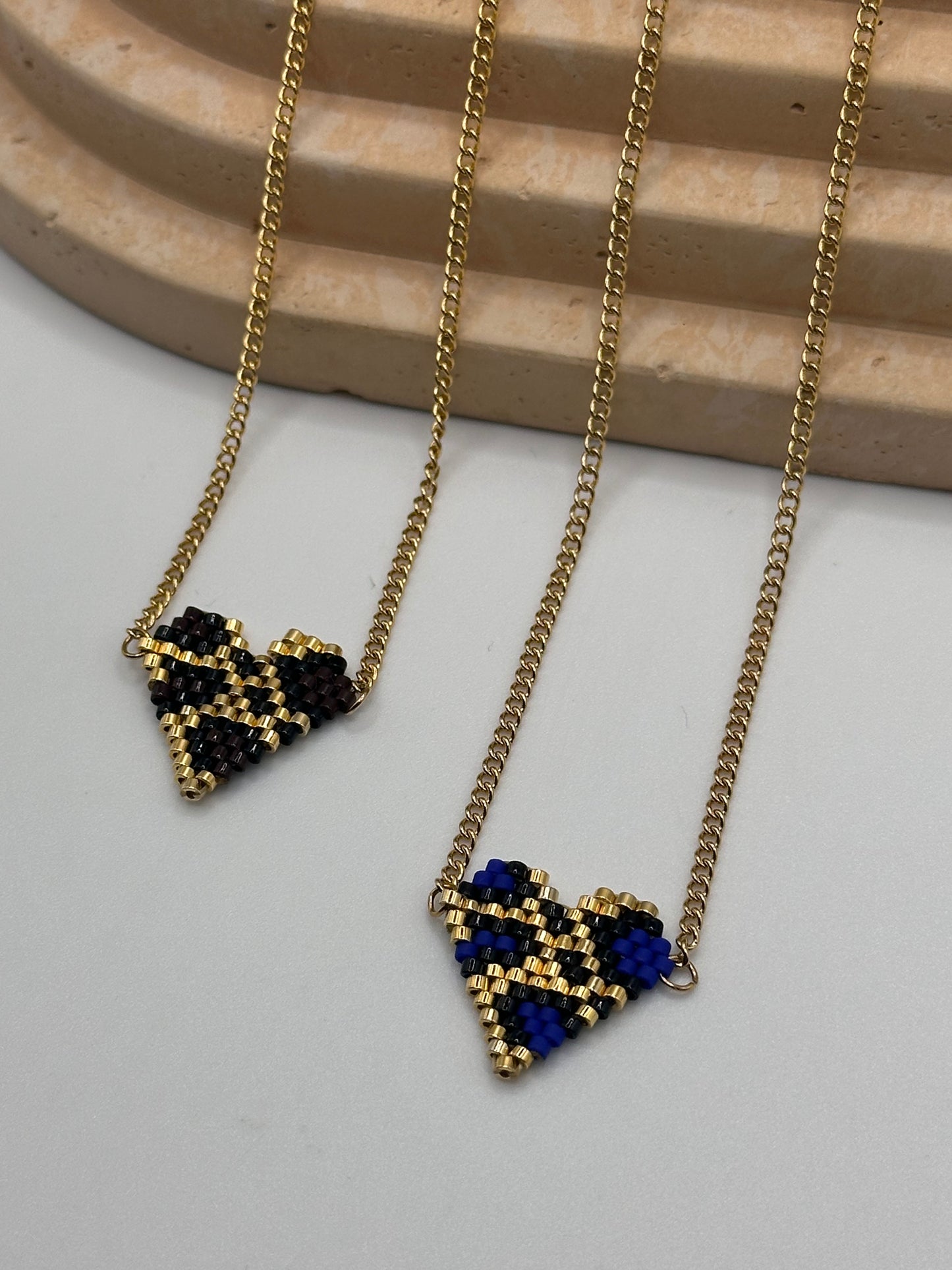 Miyuki Animal Print Heart