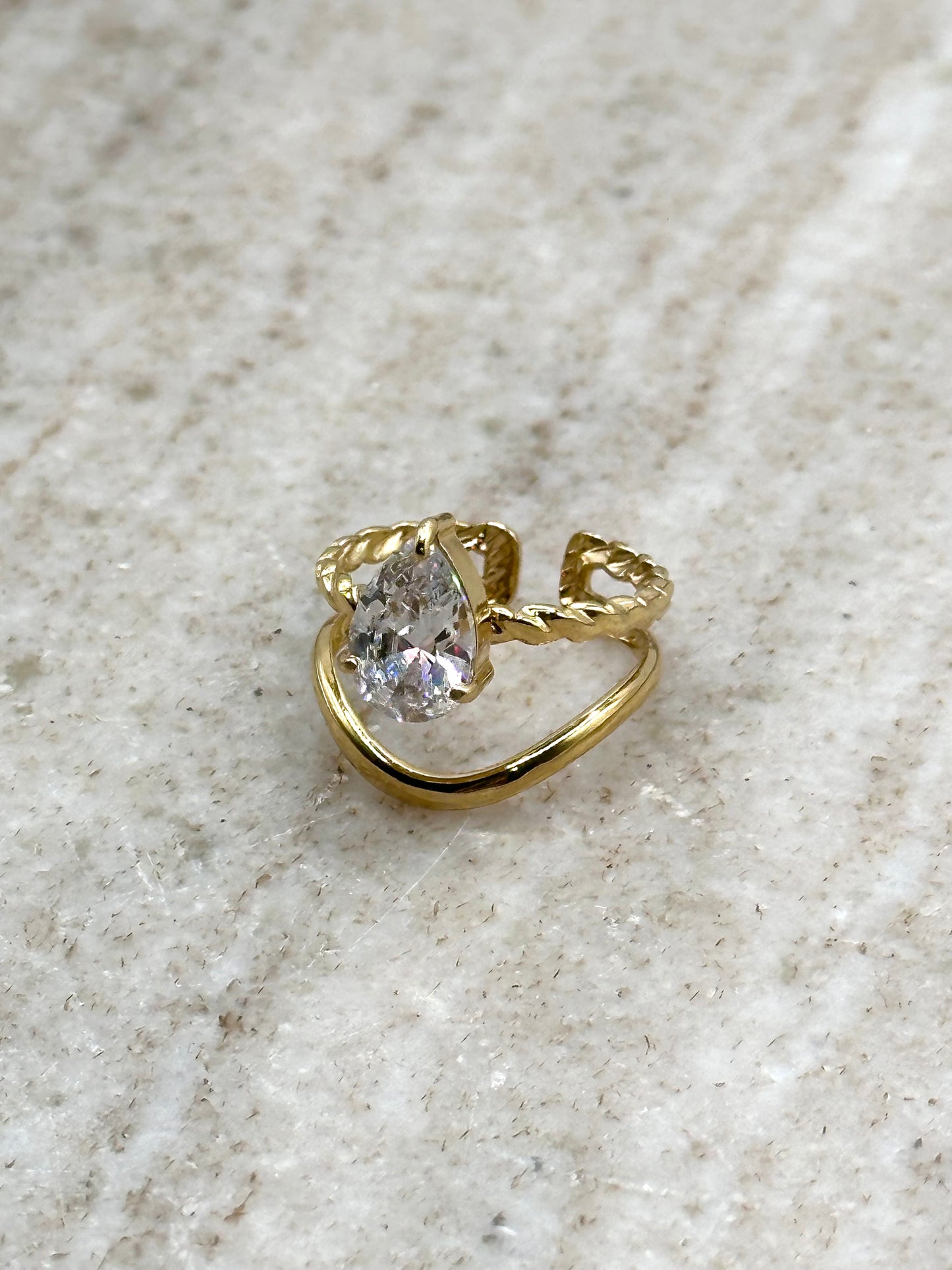 Drop Diamond Ring