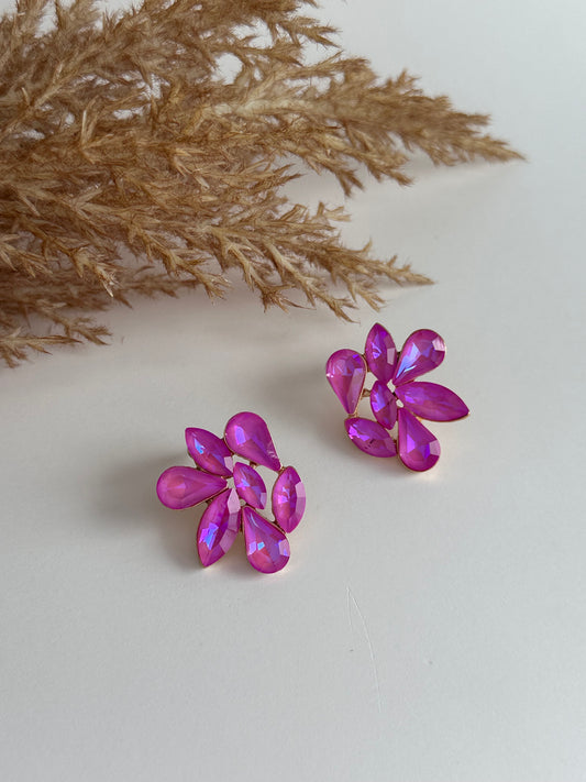Magenta Dot Earrings
