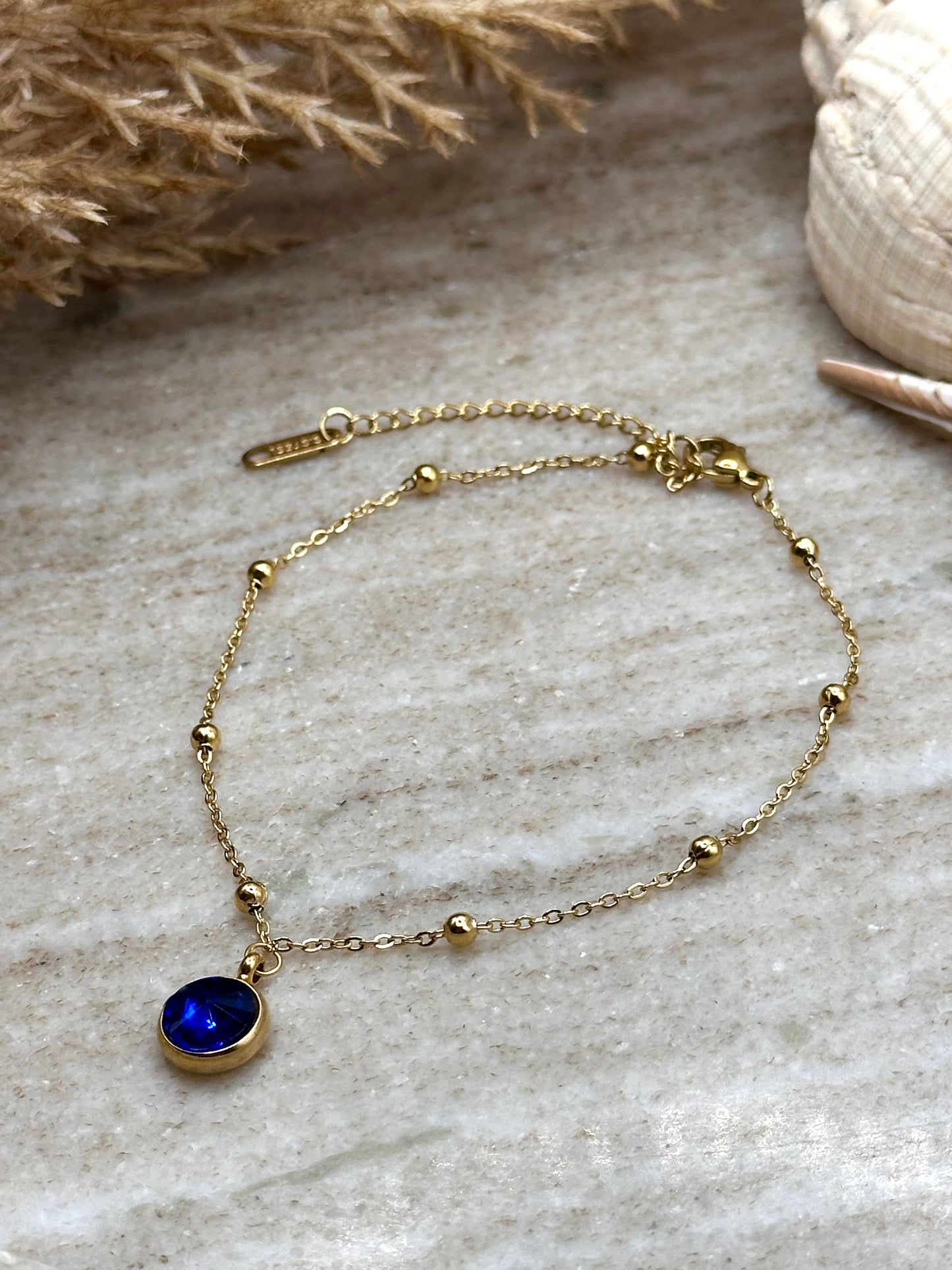 Deep Blue Anklet