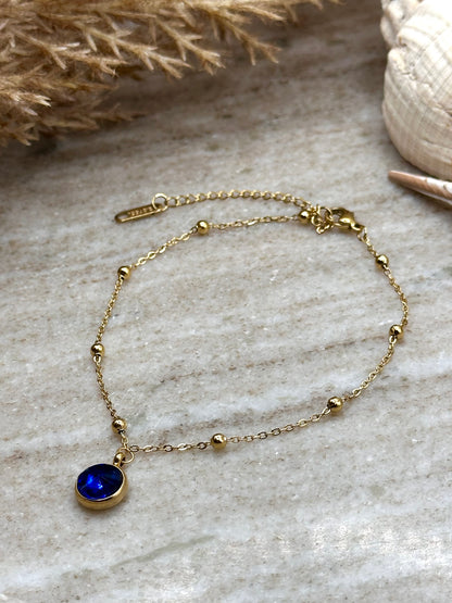 Deep Blue Anklet