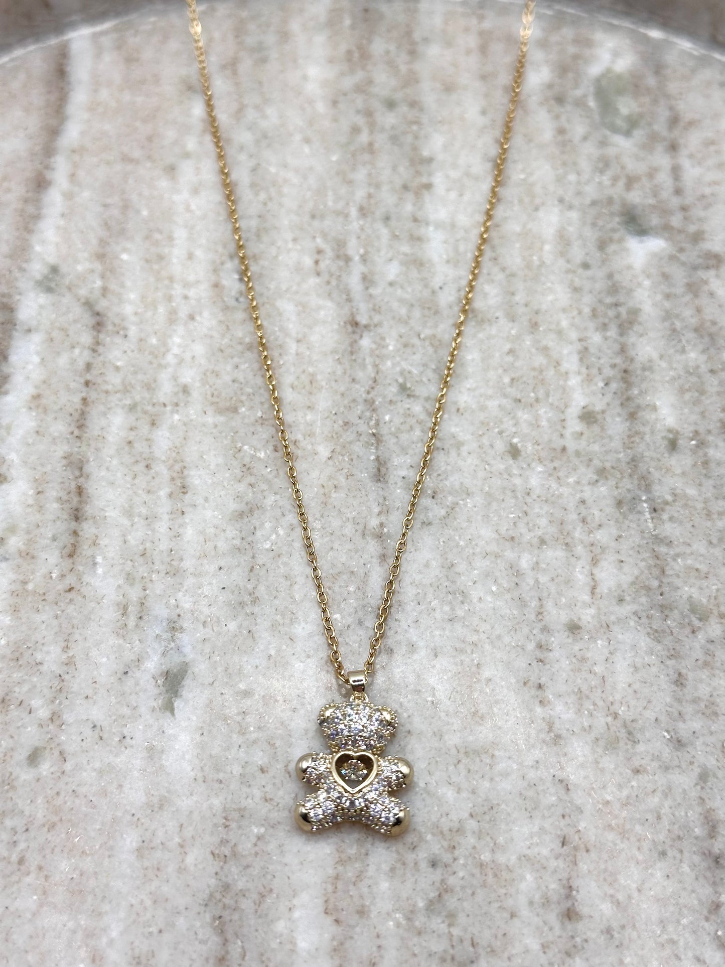 Sparkle Bear Necklace
