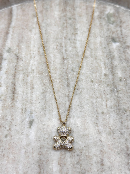 Sparkle Bear Necklace
