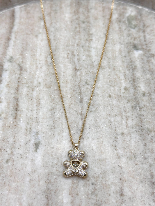 Sparkle Bear Necklace