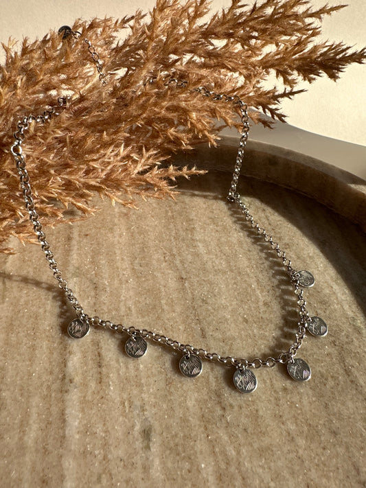 Silver Coin Necklace
