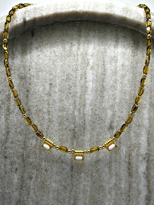 White Flake Necklace