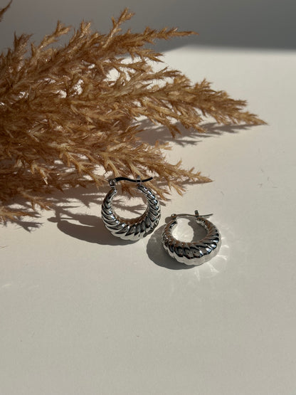 Kalypso Silver Hoops