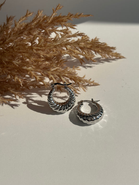 Kalypso Silver Hoops