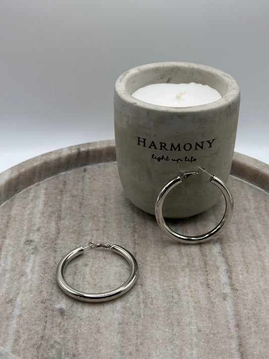 Palermo Silver Hoops
