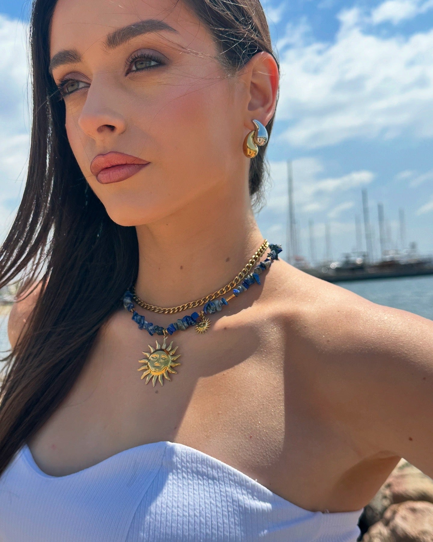 Two Half Earrings