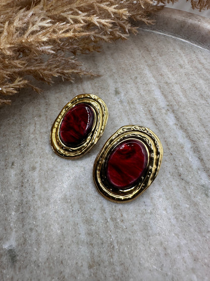 Alena Bordeaux Earrings