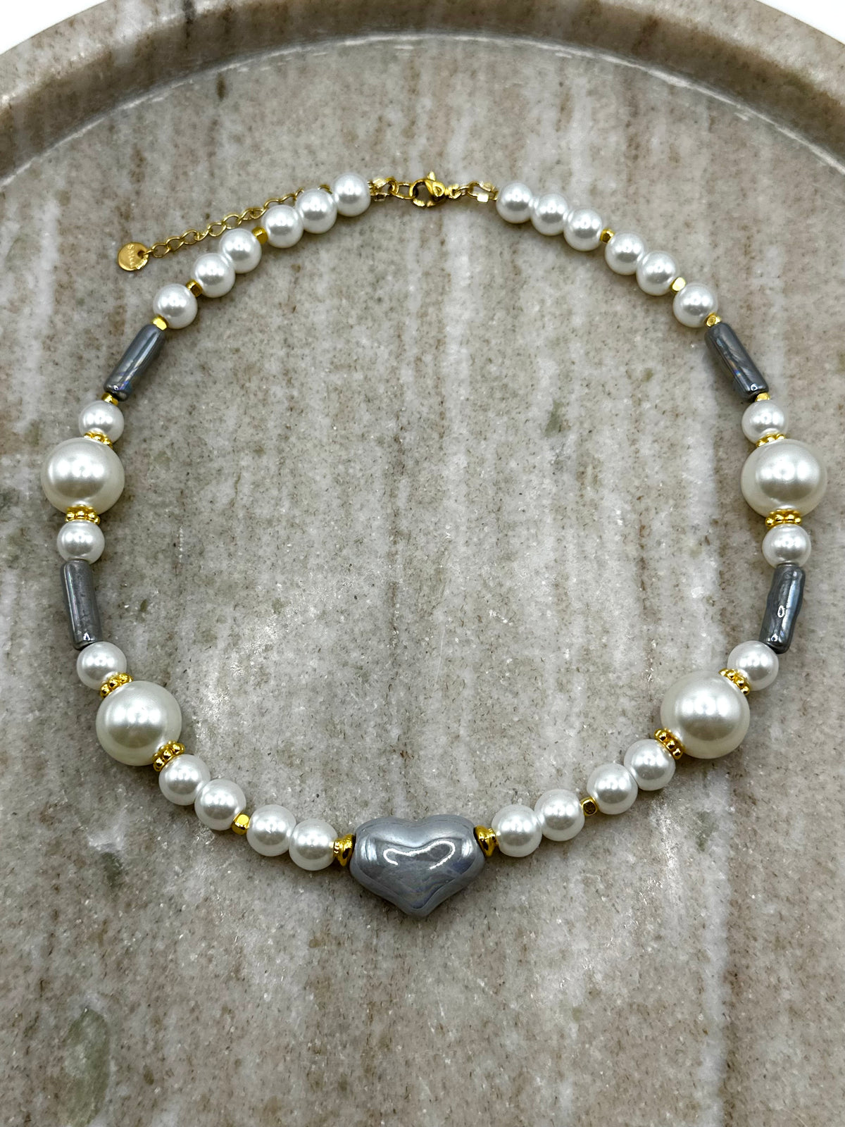 Grey Love Necklace