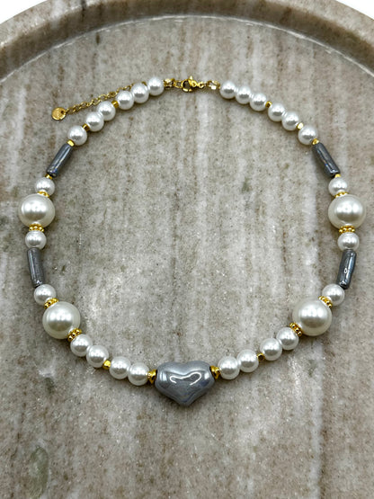 Grey Love Necklace