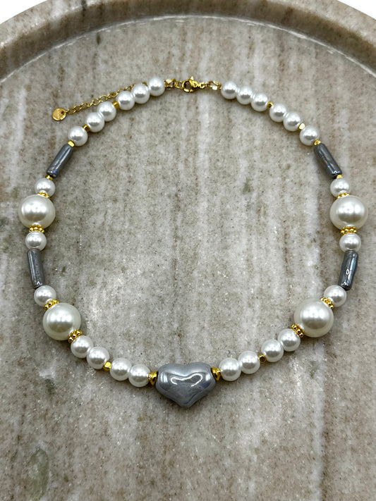Grey Love Necklace