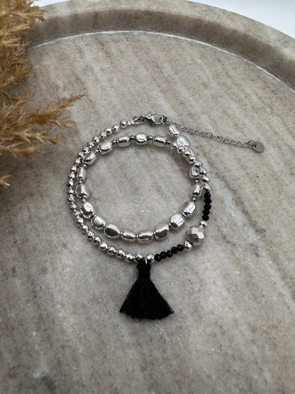 Silver Double Shine Bracelet