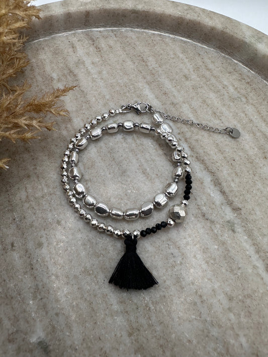 Silver Double Shine Bracelet