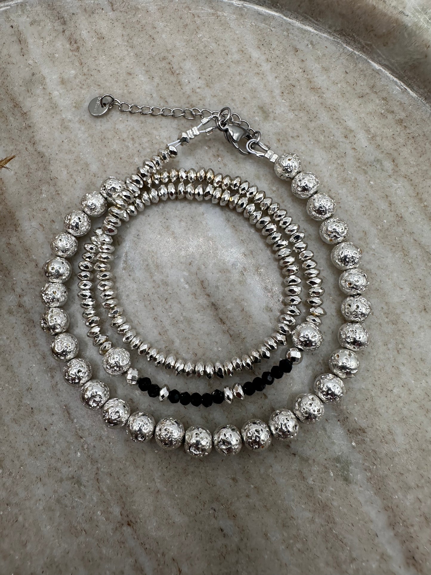 Silver Triple Shine Bracelet