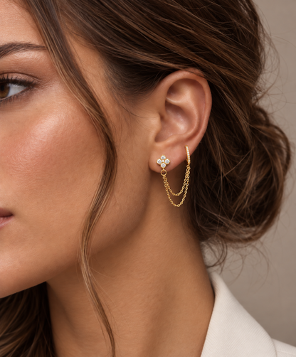 Shiny Flower Earring